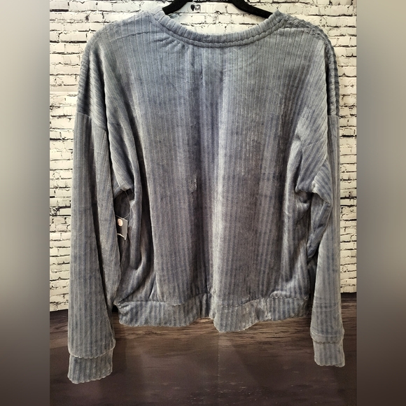 DANSKIN Ribbed Velour Long Sleeve Top & Pants Size Large - Picture 3 of 7